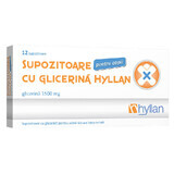 Suppositoires à la glycérine 1500 mg pour enfants, 12 pièces, Hyllan