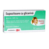 Glicerina supositorios niños, 12 supositorios 1405 mg, Antibiotice SA