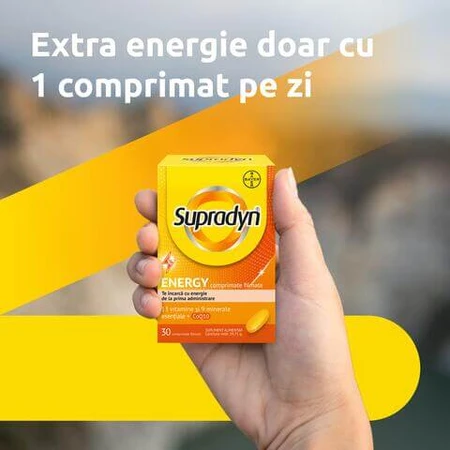Supradyn Energy, Multivitamines en Co-enzym Q10, 30 filmomhulde tabletten, Bayer