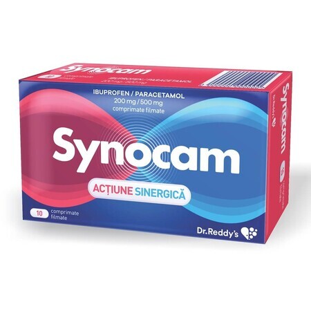 Synocam 200 mg/500 mg, 10 film-coated tablets, Dr. Reddys