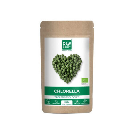 Organische Chlorella Tabletten, 500 tabletten, RawBoost