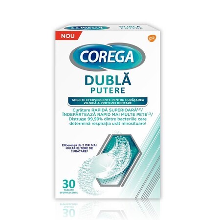 Corega Double Power compresse effervescenti, 30 compresse, Gsk