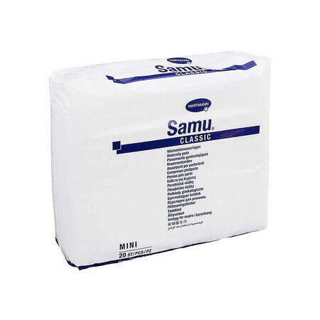 Serviettes absorbantes postnatales, Samu Classic Mini (716221), 20 pièces, Hartmann