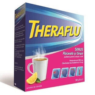 Theraflu Sinus Cold and Flu, 10 sachets, Gsk