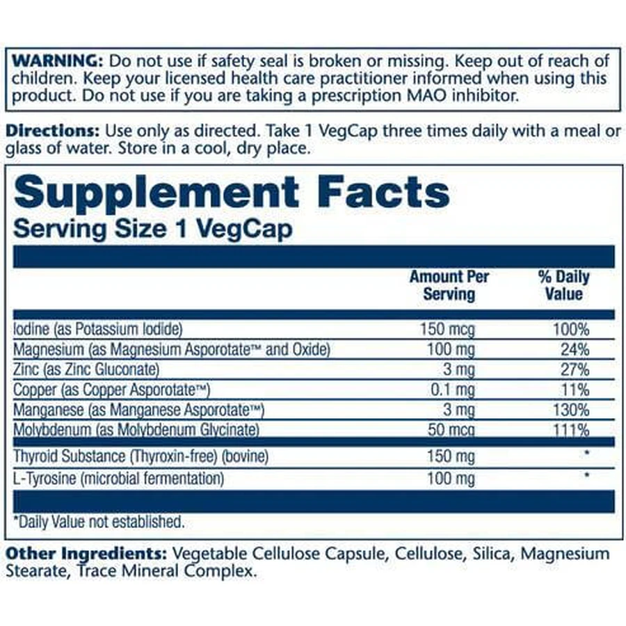 Thyroid Caps Solaray, 60 capsules, Secom
