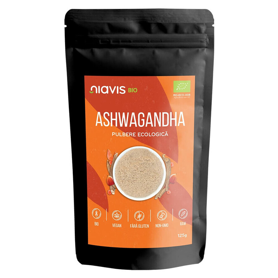 Polvere organica di Ashwagandha, 125g, Niavis