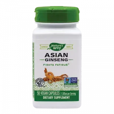 Ginseng Asiatique 560 mg Nature's Way, 50 gélules, Secom