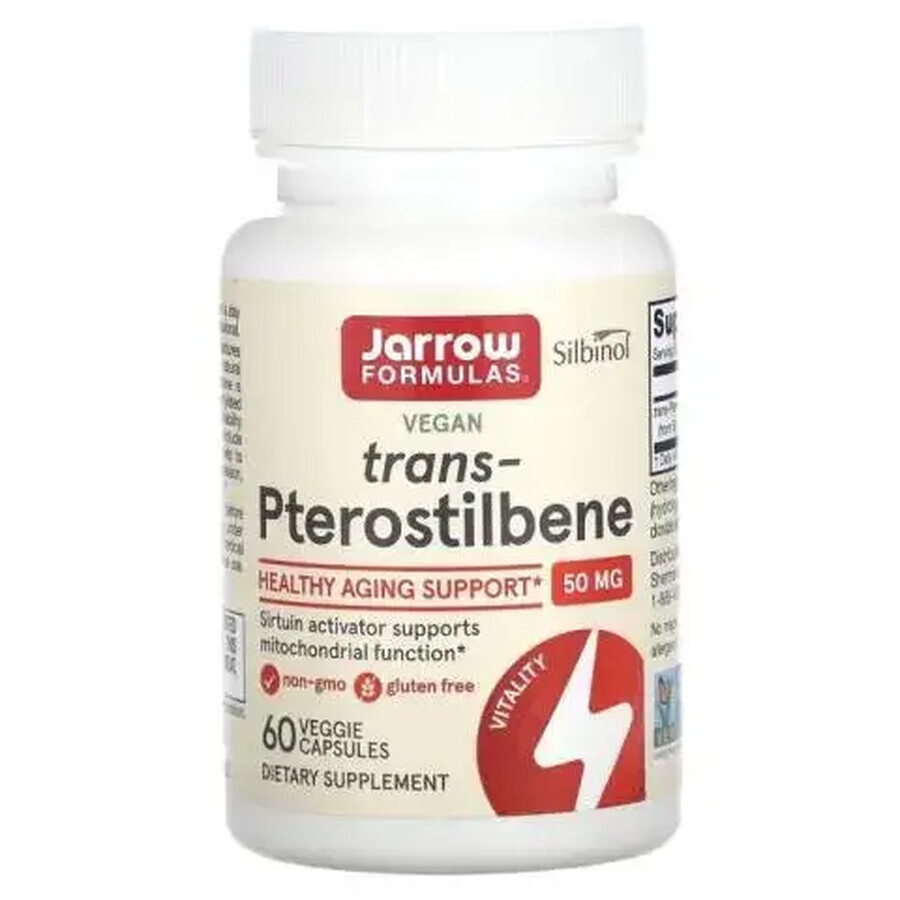 Trans - Pterostilbene 50mg Jarrow Formulas, 60 Kapseln, Secom