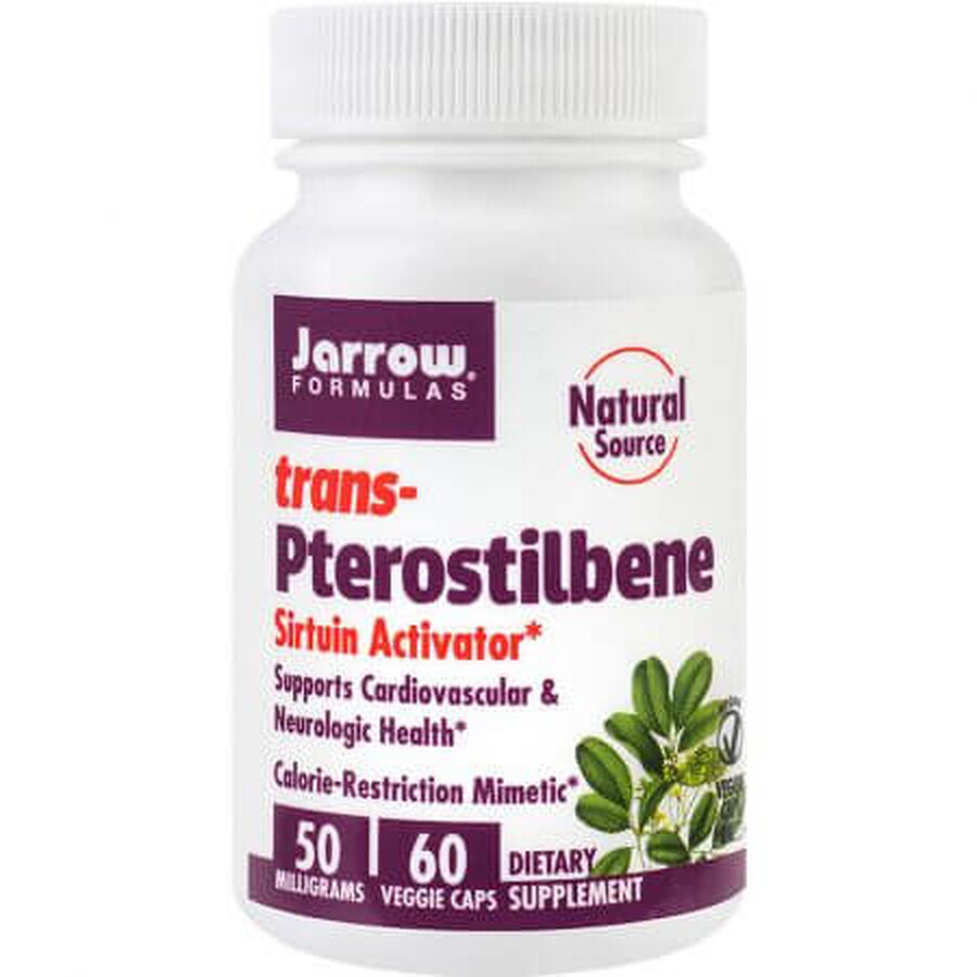 Trans - Pterostilbene 50mg Jarrow Formulas, 60 Kapseln, Secom