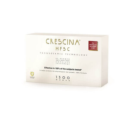 Trattamento completo Crescina Transdemic HFSC 1300 DONNA, 10+10 FIALE, Labo