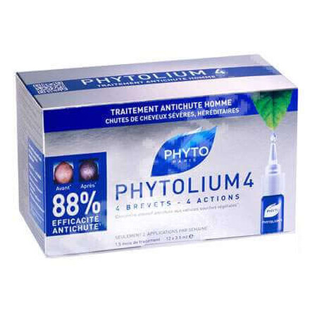 Haaruitval behandeling voor mannen Phytolium 4, 12 flacons, Phyto