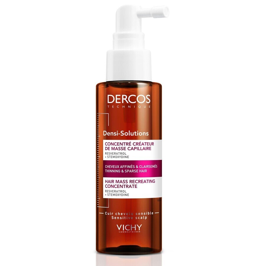 Vichy Dercos Behandeling voor dunner wordend en dunner wordend haar met Densi-Solutions verdichtend effect, 100 ml, 