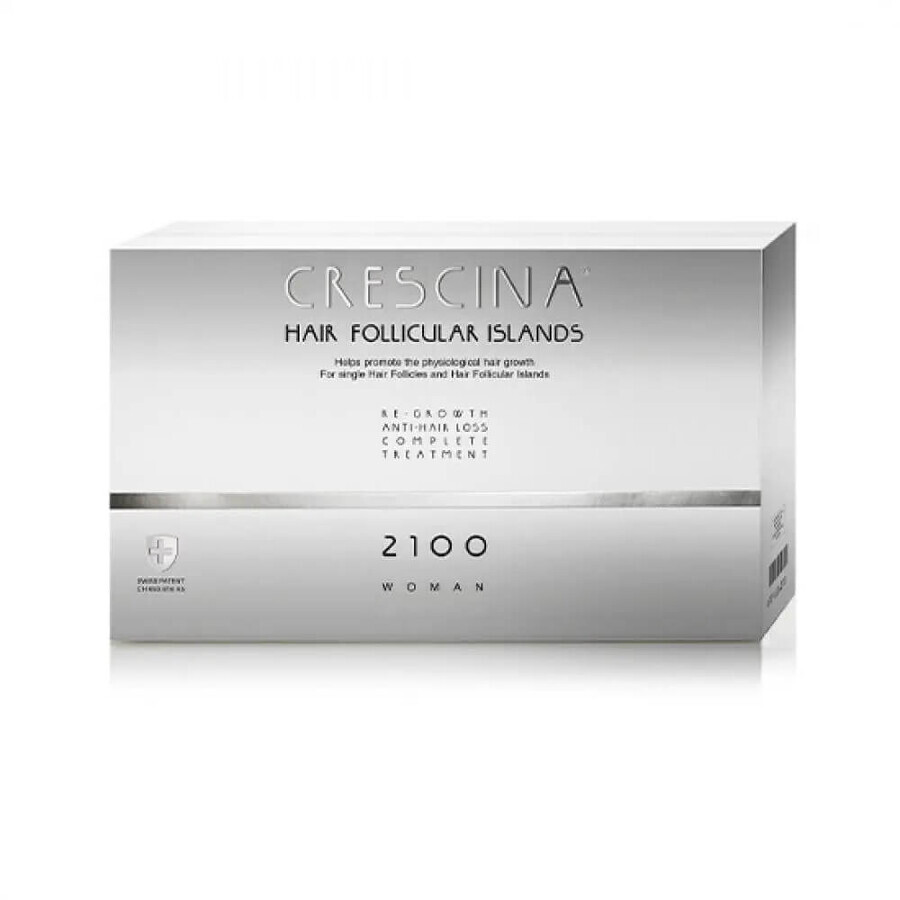 Treatment for advanced stages of hair thinning in women Crescina Follicular Islands 2100, 20 ampoules, Labo