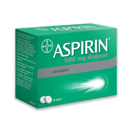 Aspirin 500 mg, 20 dragees, Bayer