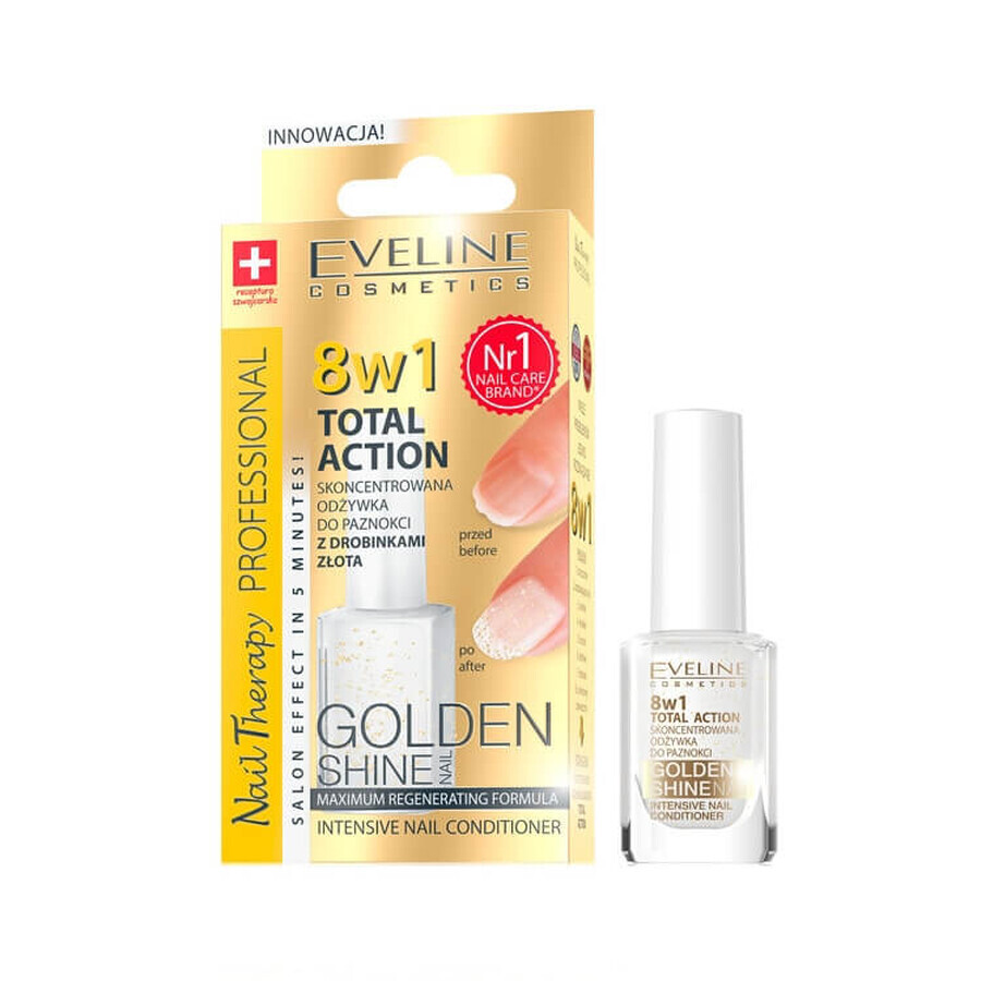 Trattamento professionale 8in1 Golden Shine Nail Therapy, 12 ml, Eveline Cosmetics