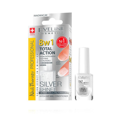 Trattamento professionale 8in1 Silver Shine Nail Therapy, 12 ml, Eveline Cosmetics