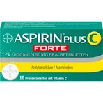 Aspirin Plus C Forte 800 mg/480 mg, 10 Brausetabletten, Bayer