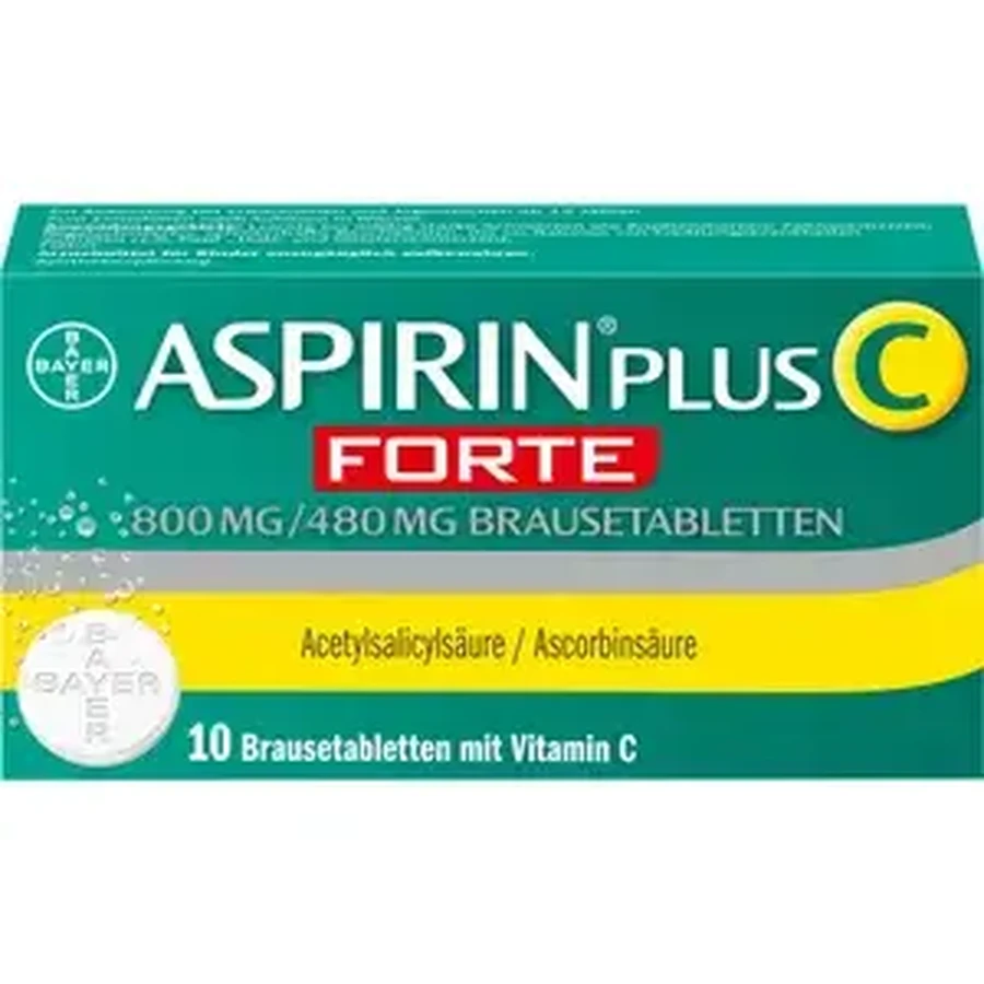 Aspirin Plus C Forte 800 mg/480 mg, 10 Brausetabletten, Bayer
