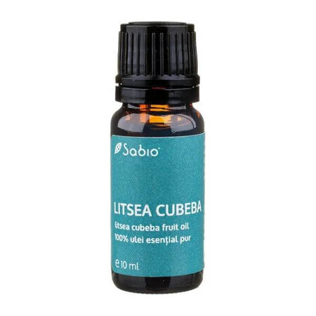 100% pure essential oil Litsea Cubeba, 10 ml, Sabio