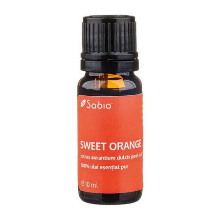 Aceite esencial 100% puro Naranja dulce, 10 ml, Sabio