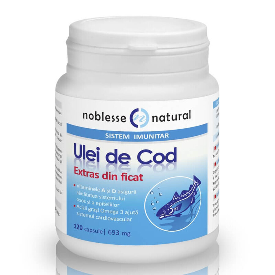 Cod liver extract oil, 120 capsules, Noblesse