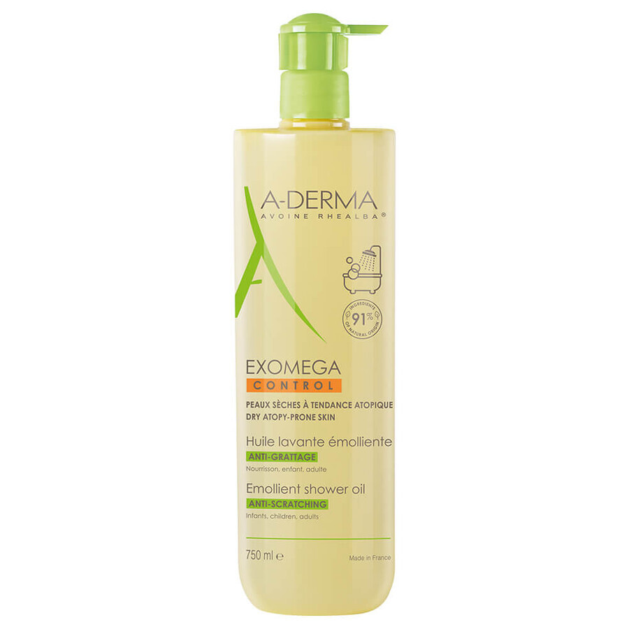 A-Derma Exomega Control Ulei de dus , 750 ml