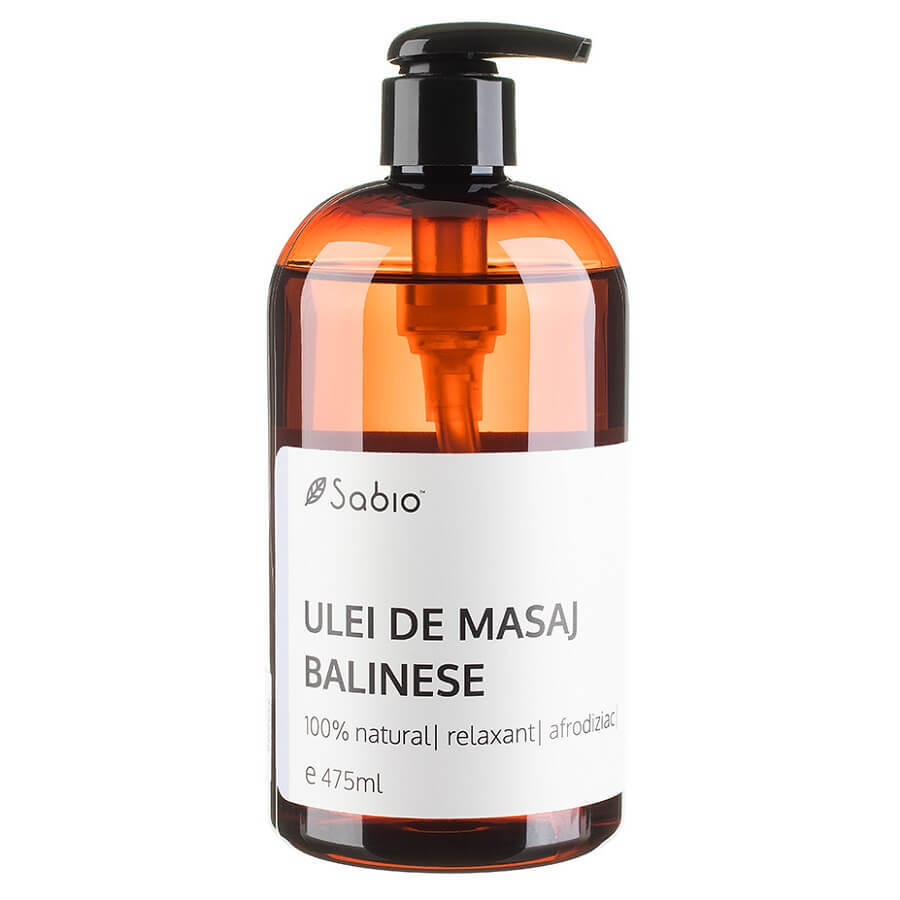 Aceite de masaje balinés 100% natural, 475 ml, Sabio