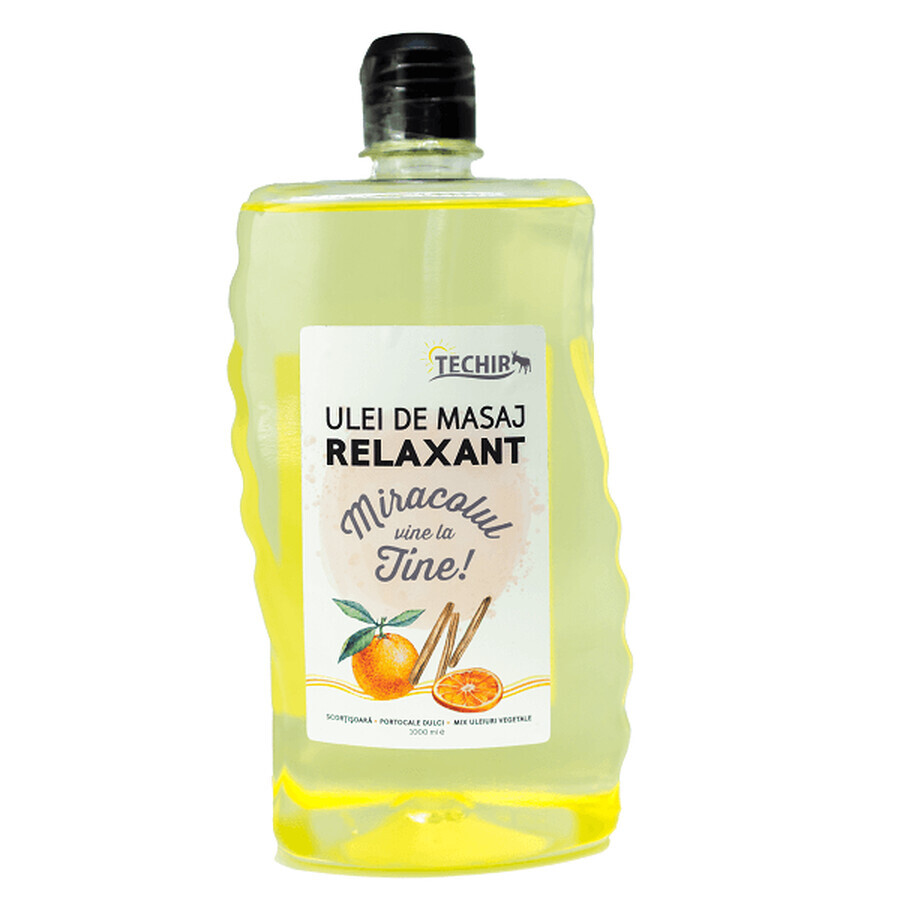 Olio da massaggio rilassante, 1000 ml, Techir