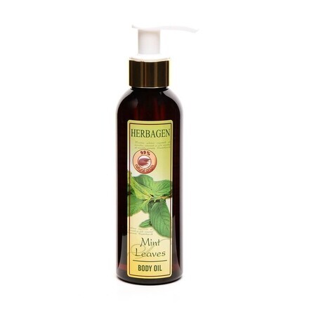 Mint Leaves Revitalising Massage Oil, 150 ml, Herbagen