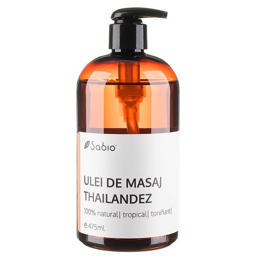 Ulei de masaj Thailandez 100% natural, 475 ml, Sabio