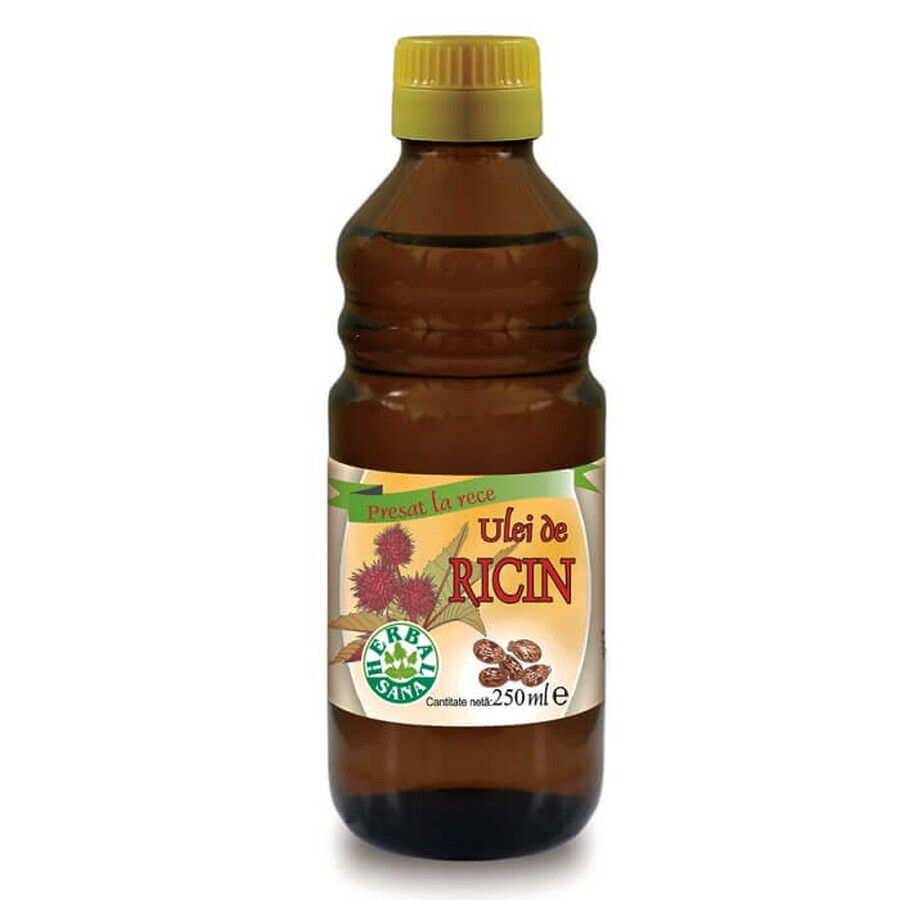 Ulei de ricin presat la rece, 250 ml, Herbavit