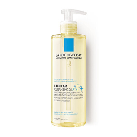 La Roche-Posay Lipikar AP+ huile nettoyante relipidante pour peaux sèches à tendance atopique, 400 ml