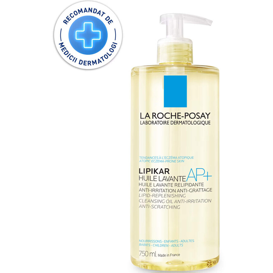 La Roche-Posay Lipikar AP+ reinigende olie voor de droge atopische huid, 750 ml