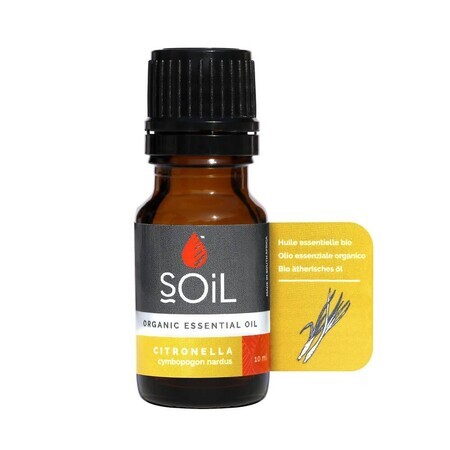 Etherische olie Citronella Puur 100% Biologisch, 10 ml, SOiL