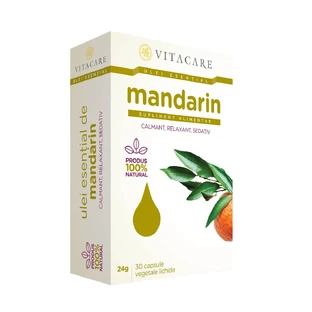 Aceite esencial de mandarina, 30 cápsulas, Vitacare