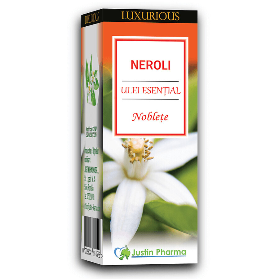 Neroli etherische olie Luxurious, 10 ml, Justin Pharma