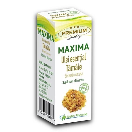 Olio essenziale di incenso Maxima, 10 ml, Justin Pharma