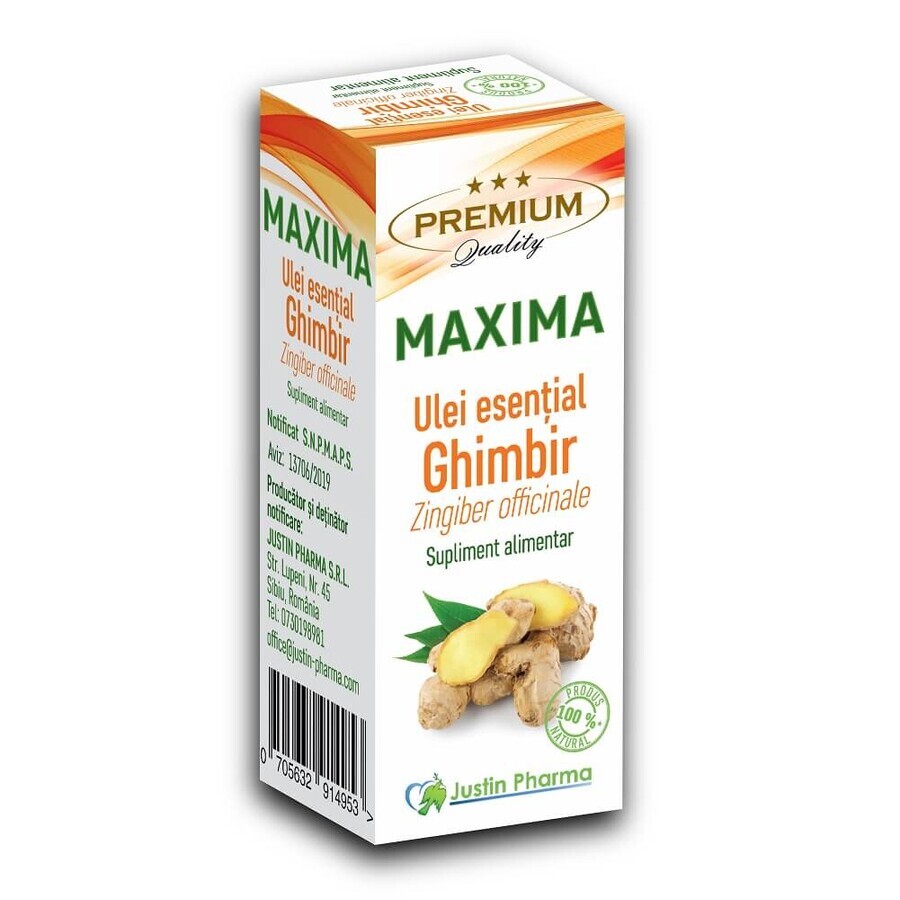 Ingwer ätherisches Öl Maxima, 10 ml, Justin Pharma