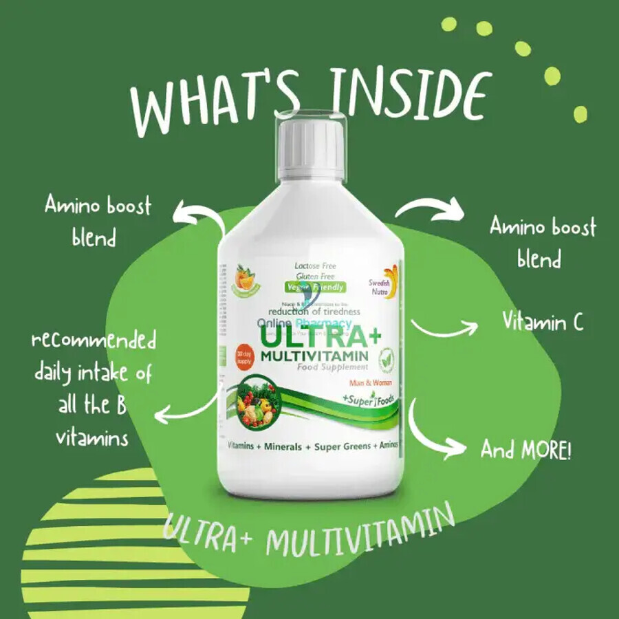 Ultra+ Multivitamin, 500ml, Swedish Nutra