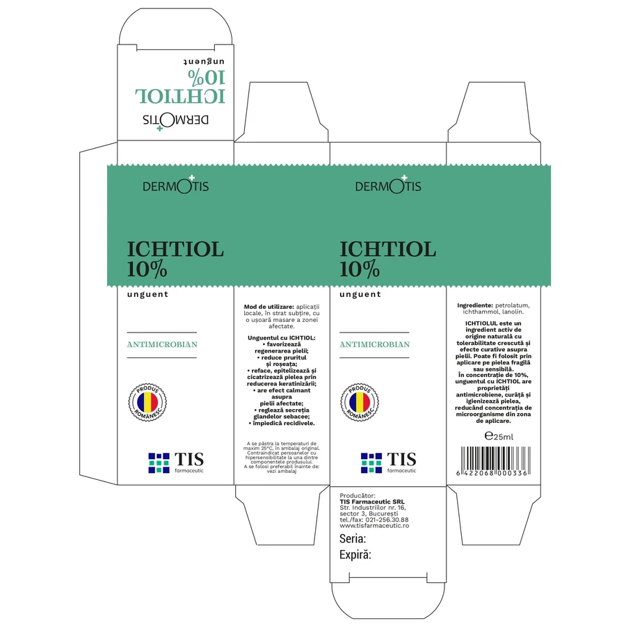Dermotis Salbe mit Ichthiol 10 %, 25 g, Tis Pharmaceutical