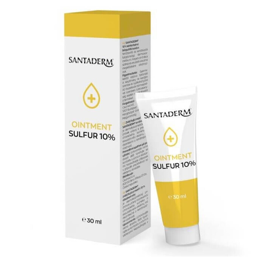 Santaderm Verzachtende Zalf met Zwavel 10%, 30 ml, Vitalia