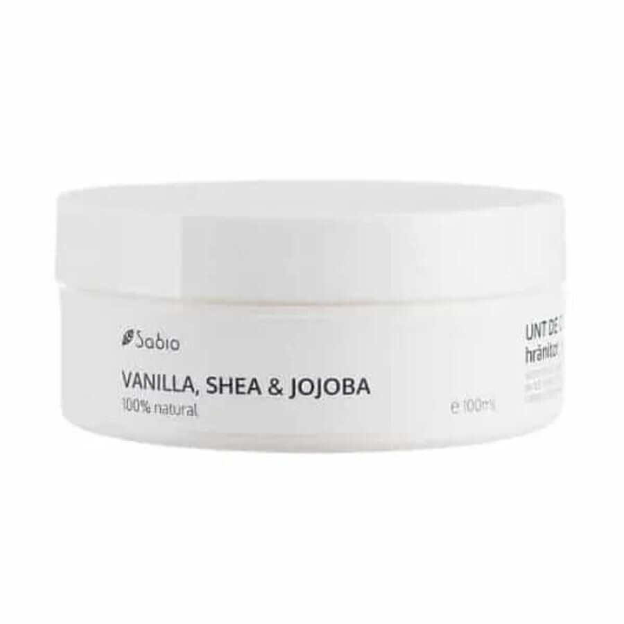 Beurre corporel à la vanille, au karité et au jojoba, 100 ml, Sabio