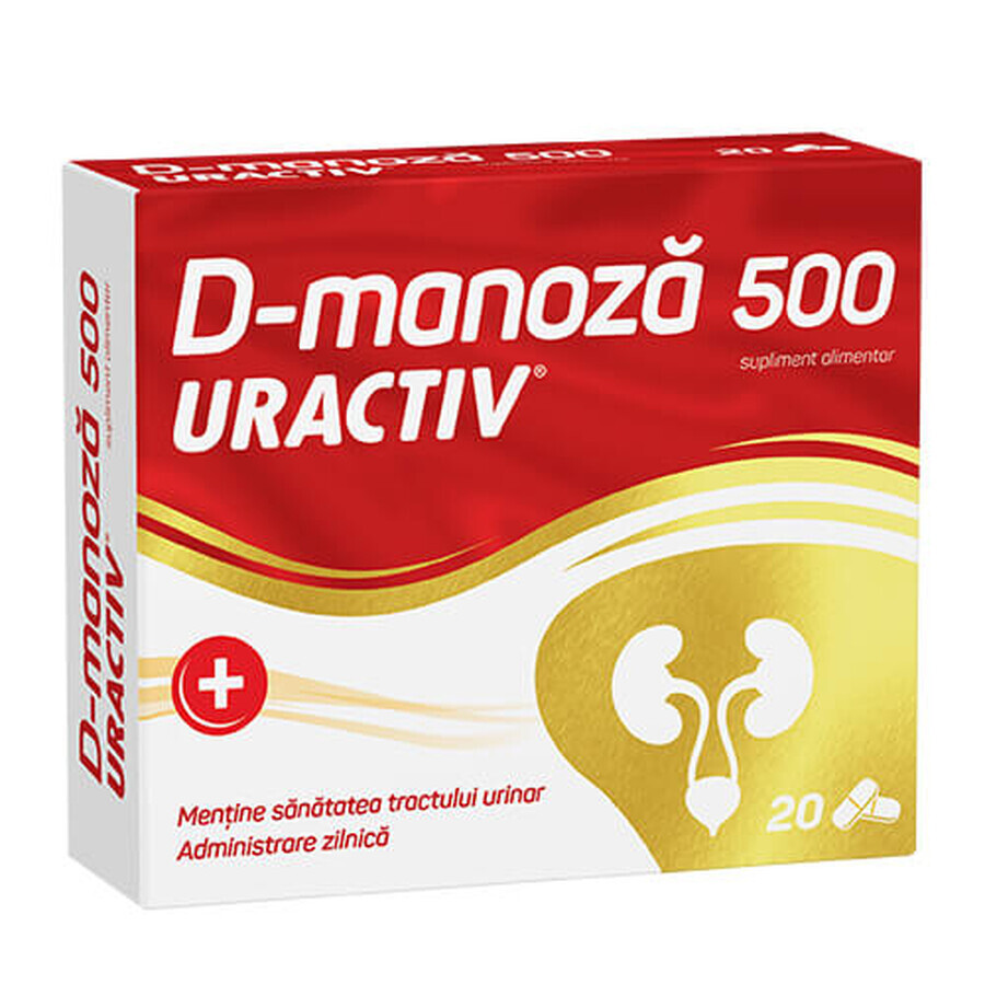 Uractiv D-mannose 500mg, 20 gélules, Fiterman