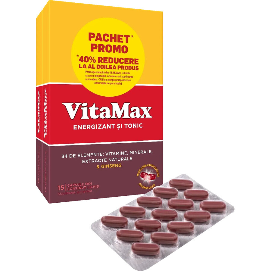 Vitamax, 15+15 capsule, Perrigo (40% reducere din al 2-lea produs)