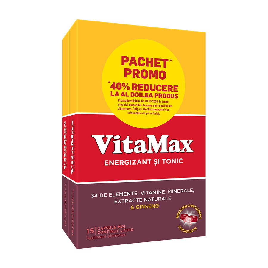 Vitamax, 15+15 capsule, Perrigo (40% reducere din al 2-lea produs)