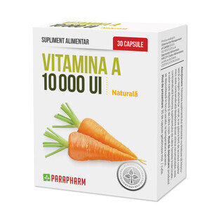 Vitamin A 10000 IU, 30 capsules, Parapharm