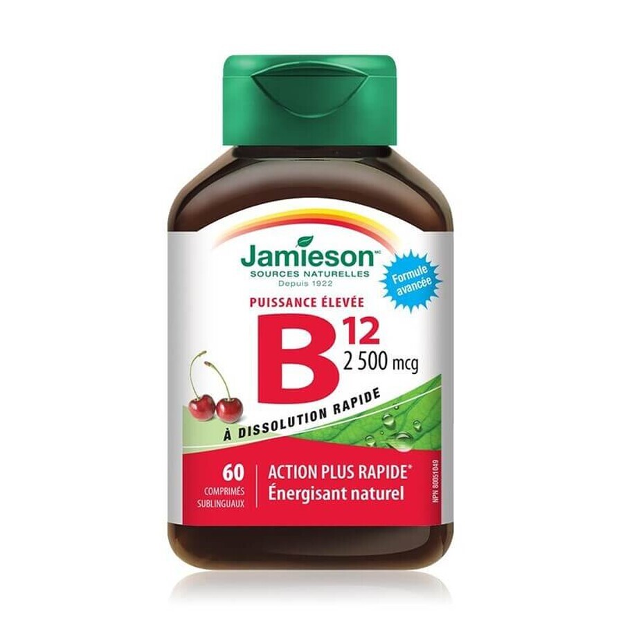 Vitamin B12 2500 mcg, 60 tablets, Jamieson