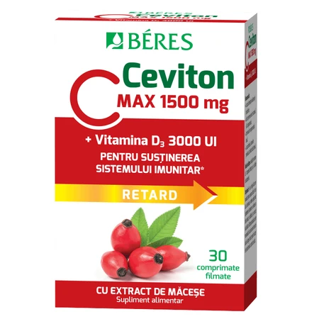 Vitamine C 1500 mg RETARD + Vitamine D3 3000 IE, 30 tabletten, Beres