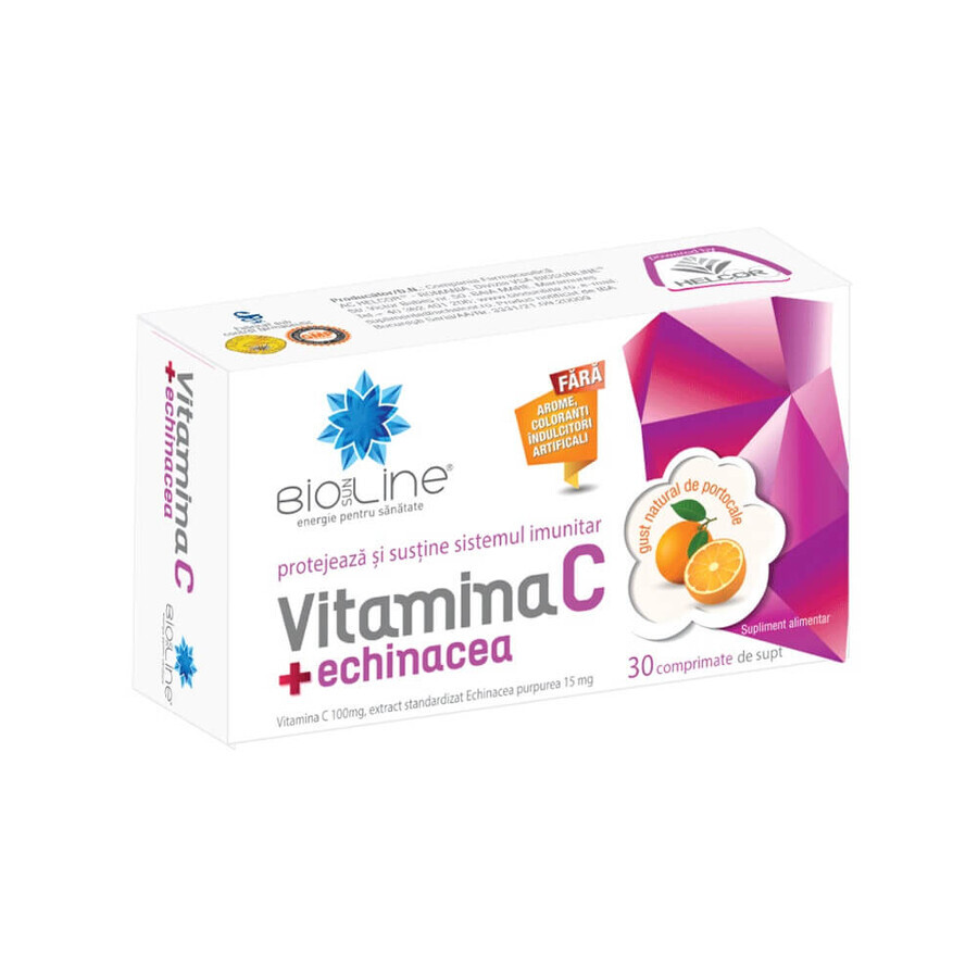 Vitamine C met Echinacea Bioline, 30 tabletten, Helcor