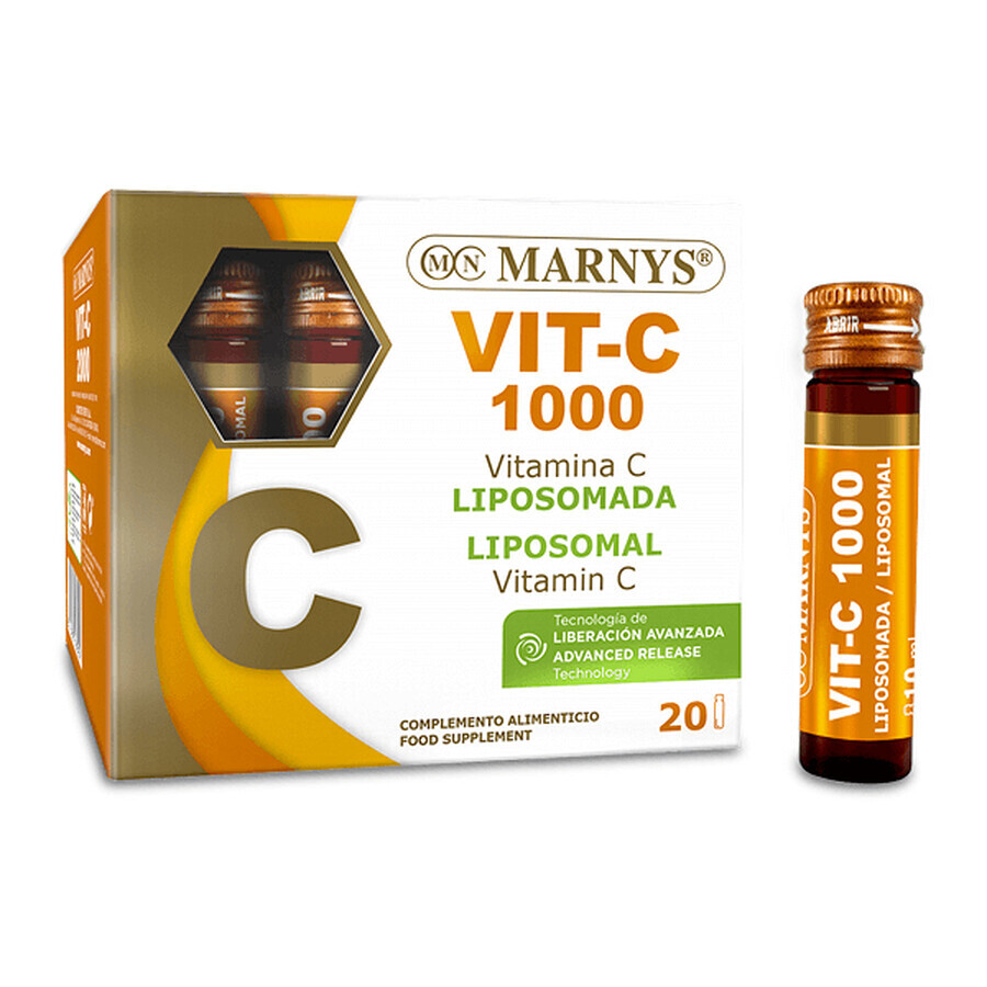 Vitamina C Lipozomală 1000 mg, 20 Fiole, Marnys